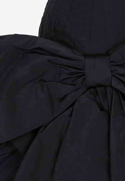 Shop Maison Margiela Bow-embellished Voluminous Midi Skirt In Black
