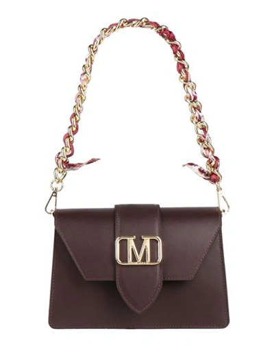 Shop Marc Ellis Woman Handbag Dark Purple Size - Soft Leather