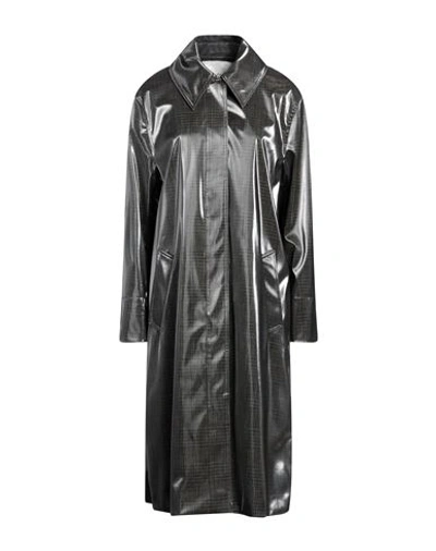 Shop Les Coyotes De Paris Woman Overcoat & Trench Coat Grey Size 6 Polyurethane