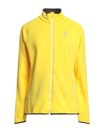 Shop Odlo Woman Sweatshirt Yellow Size L Polyester, Elastane