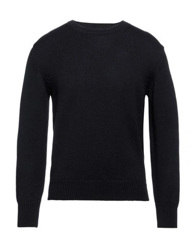 Bl'ker Man Sweater Midnight Blue Size S Wool In Blue