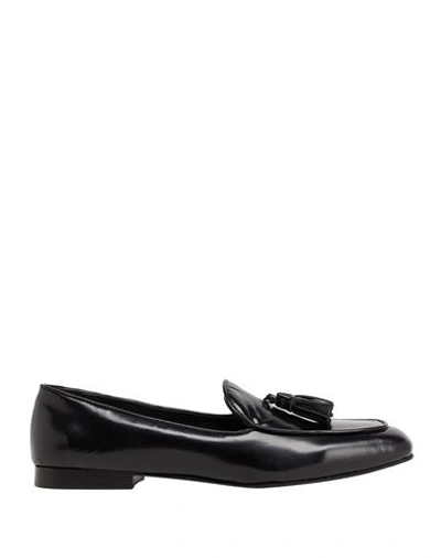 Shop 8 By Yoox Polish Leater Tassel-detail Loafer Woman Loafers Black Size 5 Calfskin