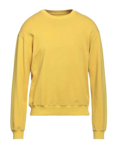 Shop Beaucoup .., Man Sweatshirt Ocher Size M Cotton In Yellow