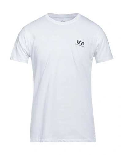 Shop Alpha Industries Man T-shirt White Size L Cotton