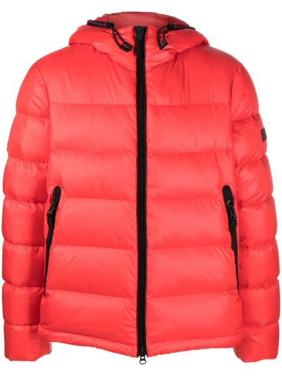 Shop Peuterey Logo-patch Padded Jacket In Red