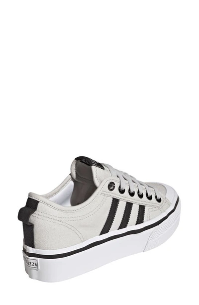Shop Adidas Originals Nizza Platform Sneaker In Grey/ Core Black/ White