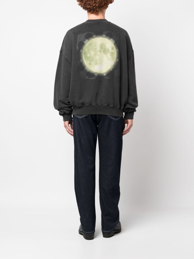 Off-white Off Embroidery Loose Cotton Jeans In Blue