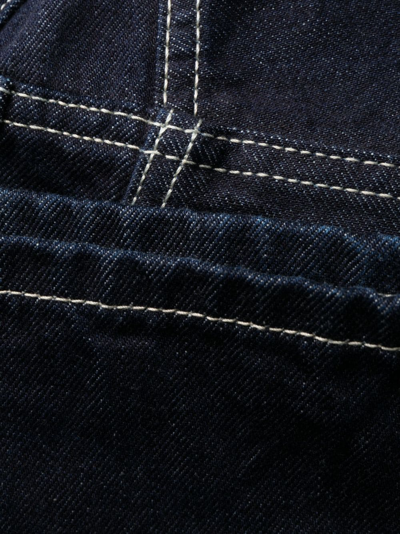 Off-white Off Embroidery Loose Cotton Jeans In Blue