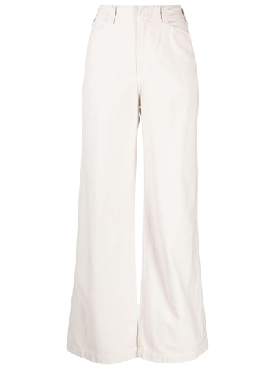 Shop Citizens Of Humanity Paloma Cotton Wide-leg Trousers In White