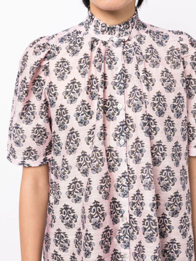 Shop Alix Of Bohemia Winnie Floral-print Shirt In Pink
