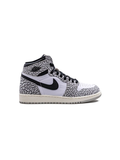 Shop Jordan Air  1 High Og "elephant Print" Sneakers In Grey