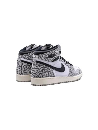 Shop Jordan Air  1 High Og "elephant Print" Sneakers In Grey