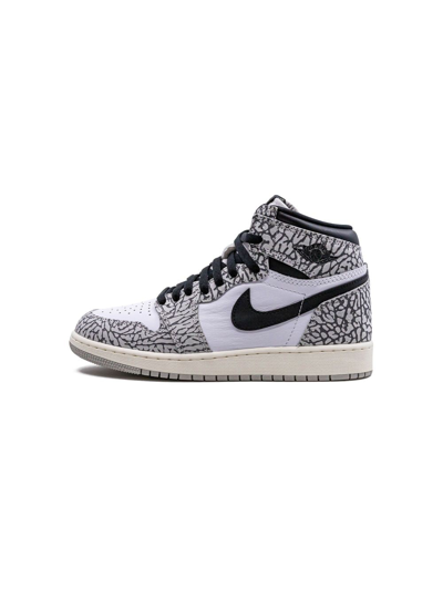 Shop Jordan Air  1 High Og "elephant Print" Sneakers In Grey