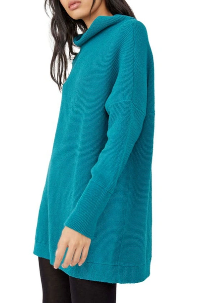 Shop Free People Ottoman Slouchy Tunic In Electric Teal