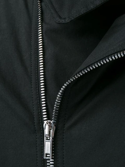 Shop Rick Owens Off Centre Zip Parka In Black