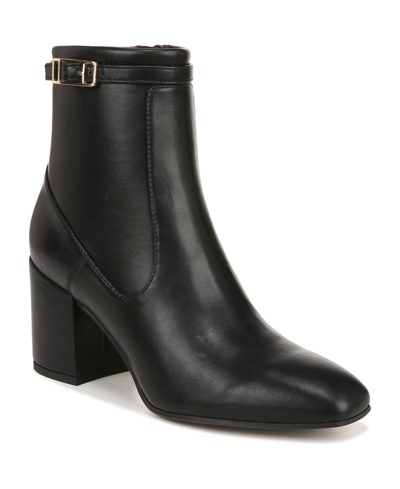 Shop Franco Sarto Women's Tribute Block Heel Dress Booties In Black Faux Leather