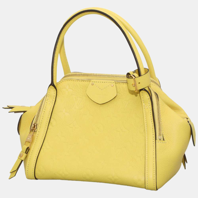 Pre-owned Louis Vuitton Yellow Empriente Leather Marais Bb