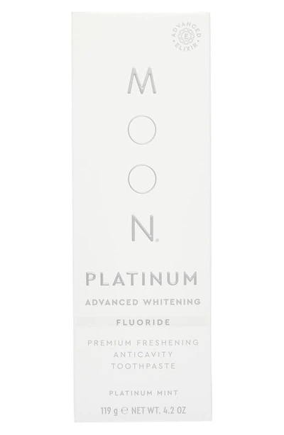 Shop Moon Platinum Advanced Teeth Whitening Fluoride Toothpaste, 4.2 oz In Ivory