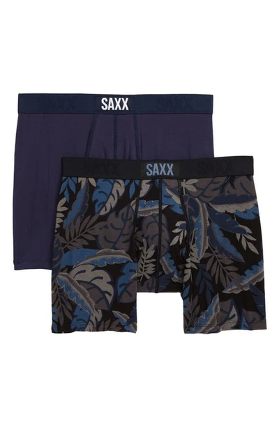 Shop Saxx 2-pack Vibe Boxer Briefs In Jungle