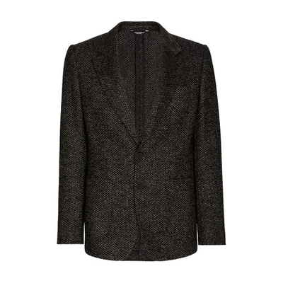 Shop Dolce & Gabbana Stretch Alpaca And Wool Tweed Single-breasted Jacket In Fantasy_not_print_