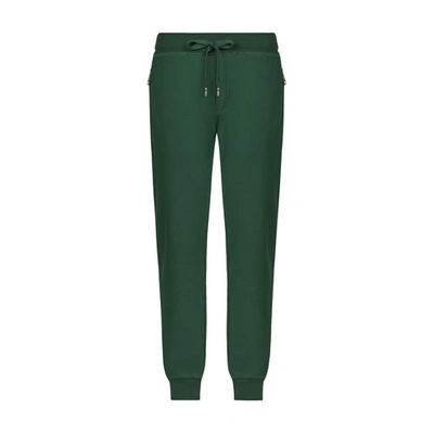 Shop Dolce & Gabbana Jersey Jogging Pants In Dark_musk_green