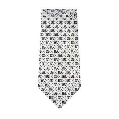 Shop Dolce & Gabbana 8-cm Silk Jacquard Blade Tie In Natural_white