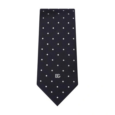 Shop Dolce & Gabbana 8-cm Silk Jacquard Blade Tie In Very_dark_blue_5