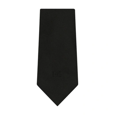 Shop Dolce & Gabbana 6-cm Silk Blade Tie With Embroidery In Black