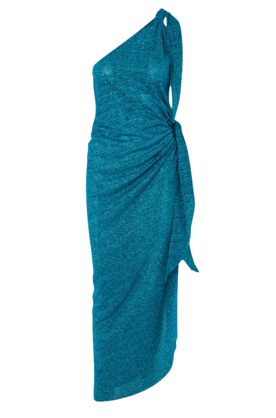 Shop Baobab Marea Glossy Dress In Blue