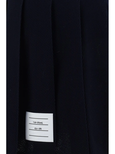 Shop Thom Browne Pleated Cotton Skirt