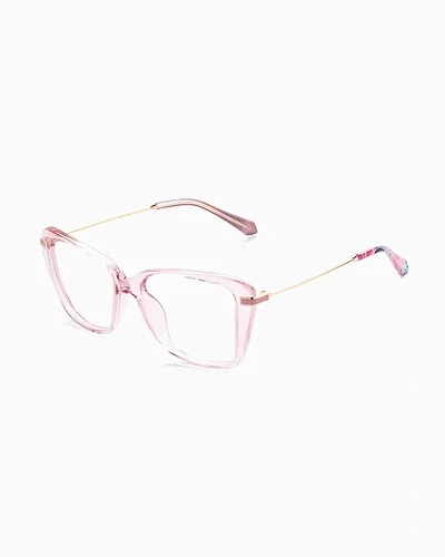 Shop Lilly Pulitzer Underwater Blue Light Glasses In Cockatoo Pink Pretty In Pink