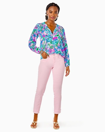 Shop Lilly Pulitzer 29" South Ocean High-rise Skinny Jean In Calla Lilly Pink