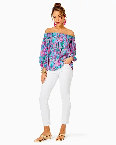 Shop Lilly Pulitzer 29" South Ocean High-rise Skinny Jean In Resort White