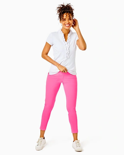 Shop Lilly Pulitzer Upf 50+ Luxletic 28" Corso Pant In Aura Pink