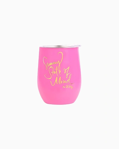 Shop Lilly Pulitzer Stainless Steel Stemless Wine Tumbler In Aura Pink