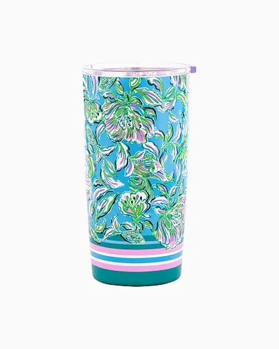 Shop Lilly Pulitzer Stainless Steel Insulated Tumbler In Cumulus Blue Chick Magnet