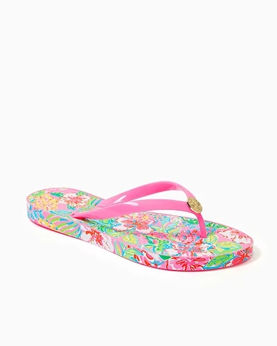 Shop Lilly Pulitzer Pool Flip Flop In Multi Journey To The Jungle Shoe