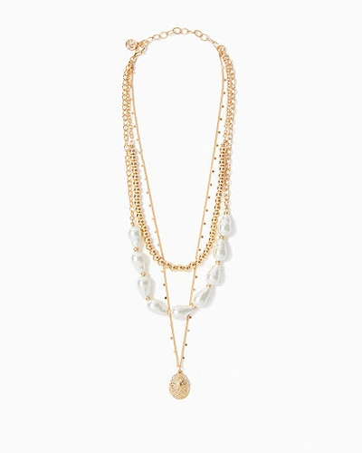 Shop Lilly Pulitzer Sway Necklace In Gold Metallic