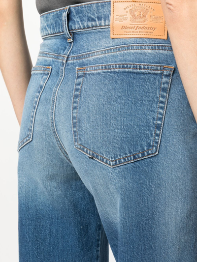 Shop Diesel D-akemi High-waist Wide-leg Jeans In Blue