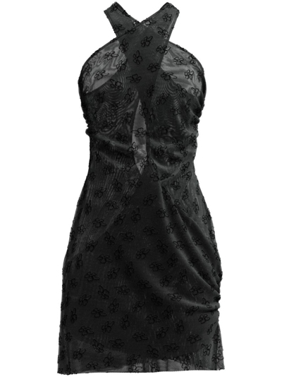 Shop Margherita Maccapani Black Clari Mini Dress In Schwarz