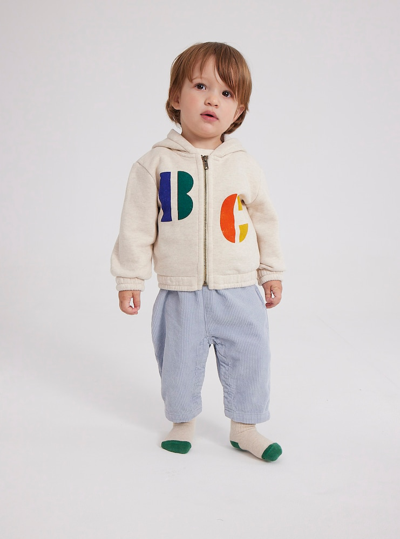 Shop Bobo Choses Baby Logo Cotton Hoodie In Grey