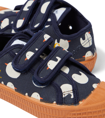 Shop Bobo Choses Rubber Duck Canvas Sneakers In Blue