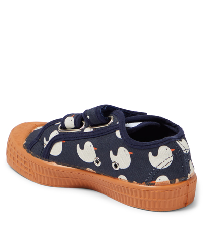 Shop Bobo Choses Rubber Duck Canvas Sneakers In Blue