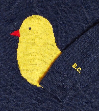 Bobo Choses Baby Rubber Duck Wool-blend Sweater In Blue