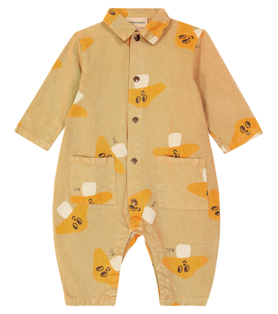 Shop Bobo Choses Baby Printed Cotton Jumpsuit In Brown