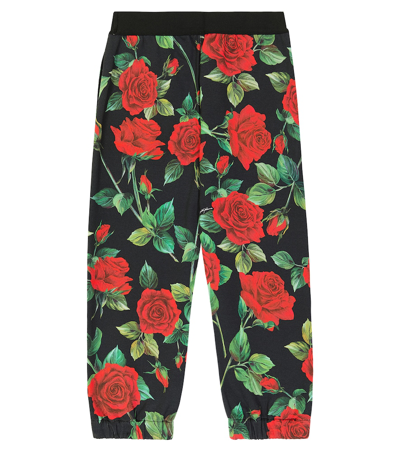 Shop Dolce & Gabbana Logo Cotton Jersey Sweatpants In Red