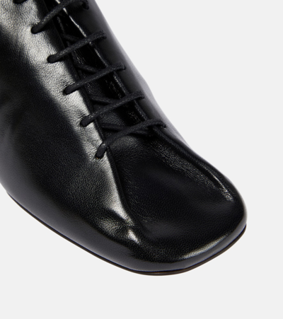 Lemaire Souris Derby Leather Pumps In Black