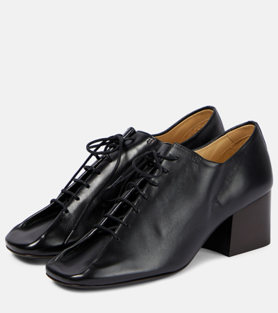 Shop Lemaire Souris Derby Leather Pumps In Black