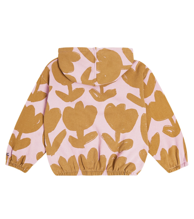 Shop Bobo Choses Retro Flowers Cotton Jersey Hoodie In Brown