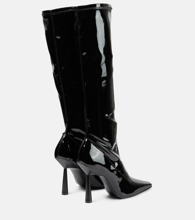 Gia Borghini Rosie 8 Faux Leather Knee-high Boots In Black